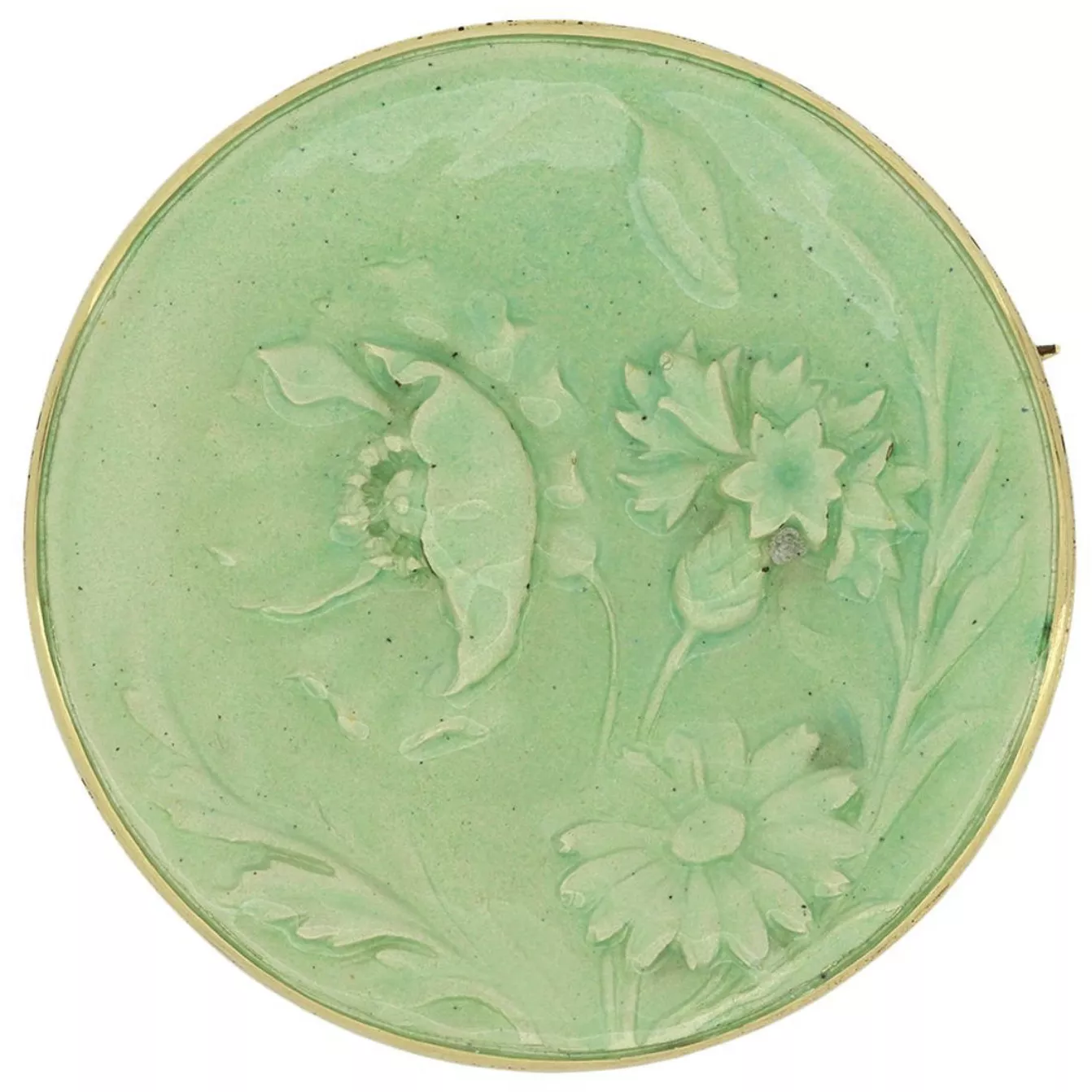Vever, broche en &eacute;mail et or