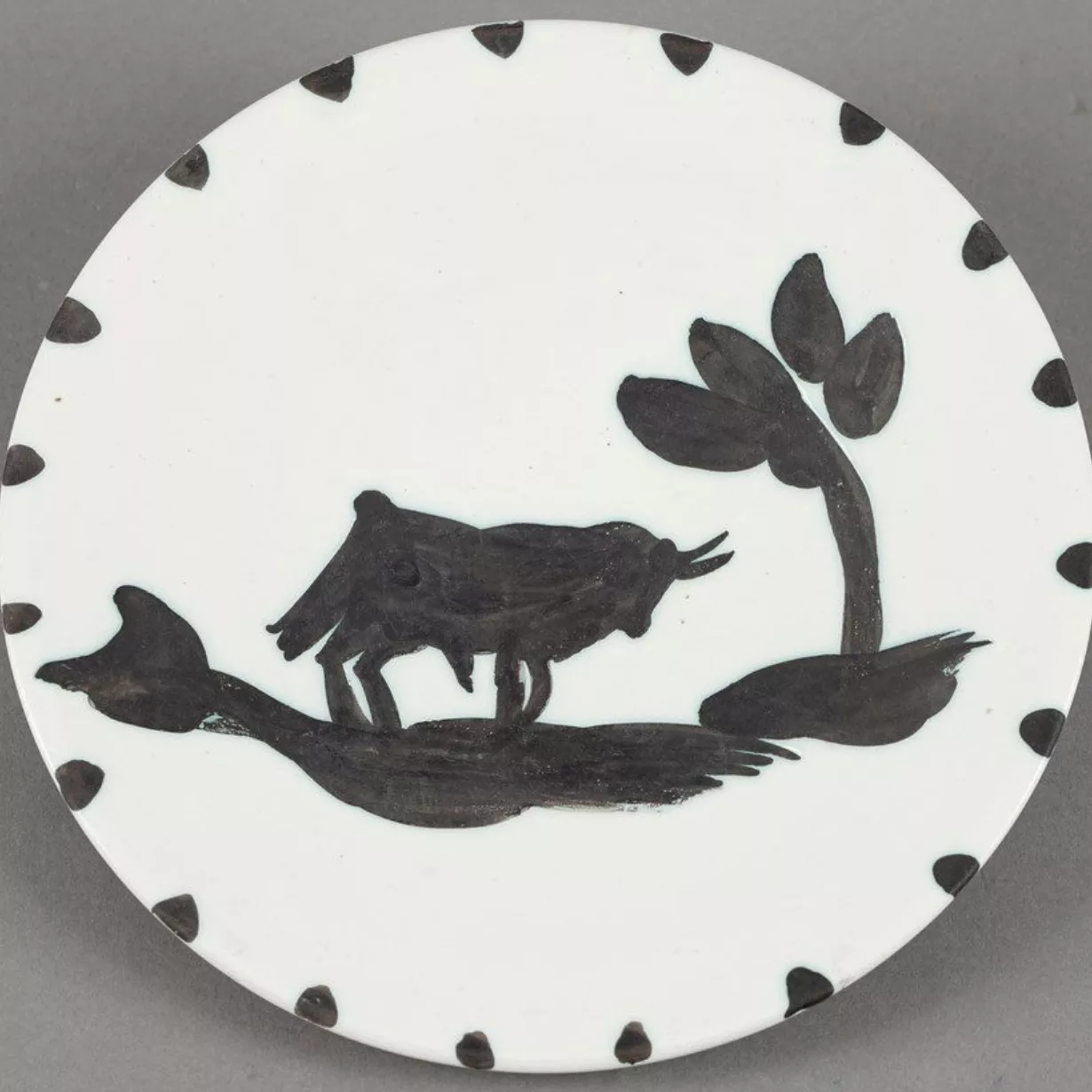 Picasso x Madoura, assiette en c&eacute;ramique