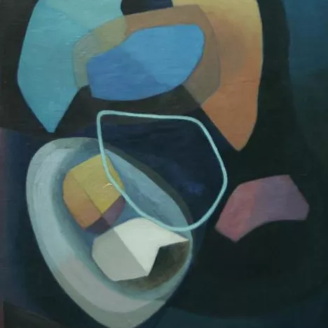 Foltyn, composition cubiste, huile sur toile