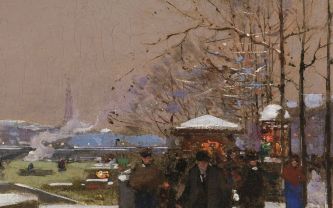 Édouard Cortès, huile sur toile
