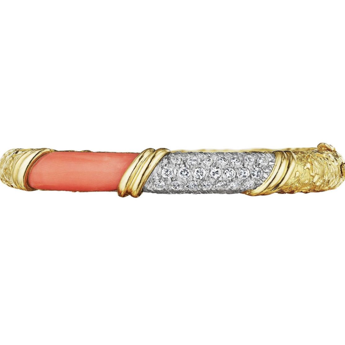 Van Cleef & Arpels, bracelet en or, diamants et corail