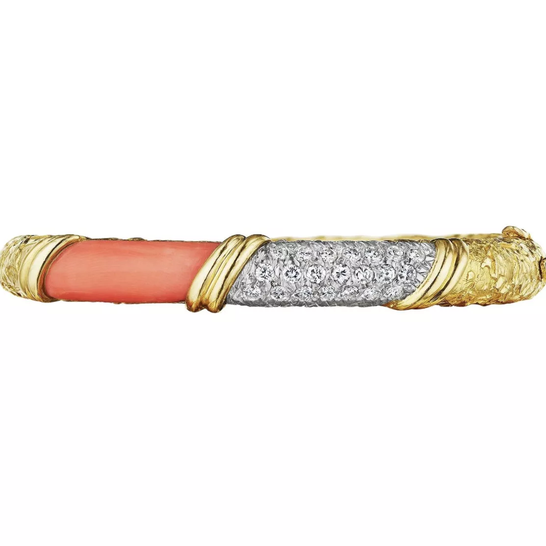 Van Cleef & Arpels, bracelet en or, diamants et corail
