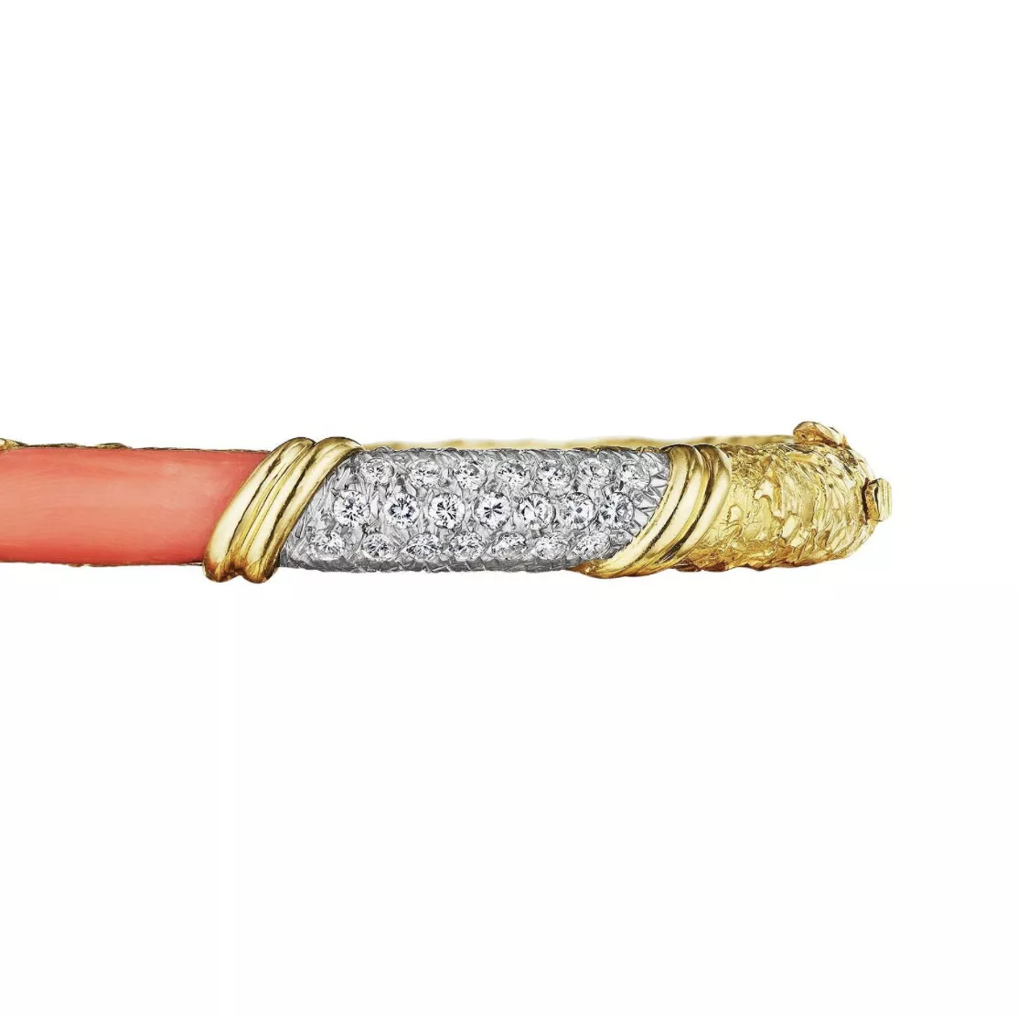 Van Cleef & Arpels, bracelet en or, diamants et corail