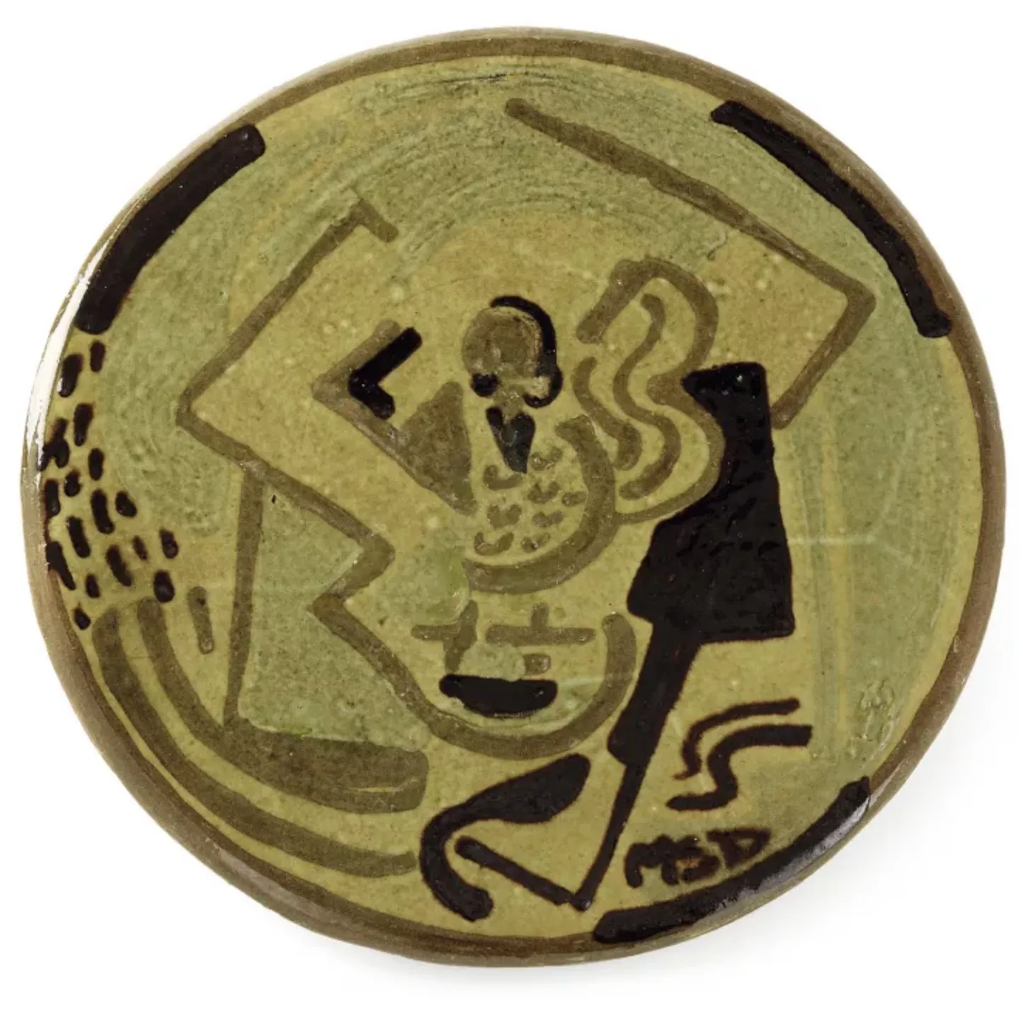 Anne Dangar, assiette en c&eacute;ramique