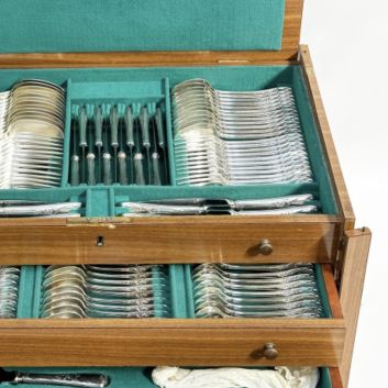 CHRISTOFLE, partie de ménagère en métal argenté