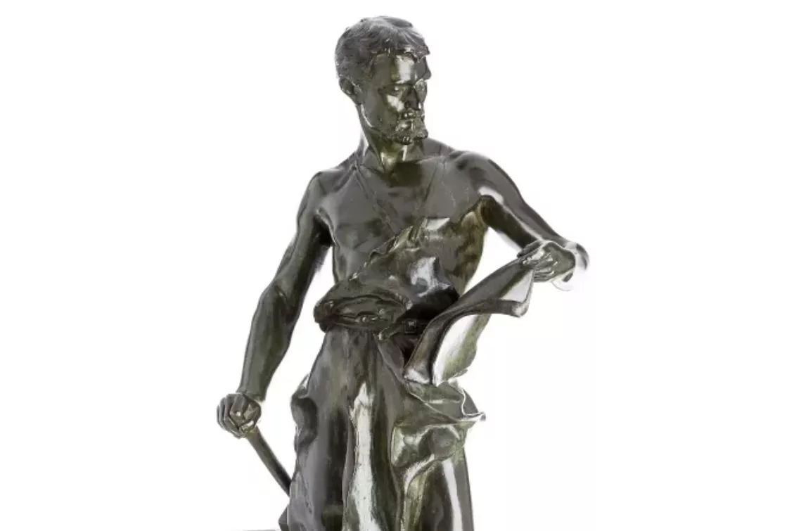 Jean Baptiste Germain, &eacute;preuve en bronze &agrave; patine brune