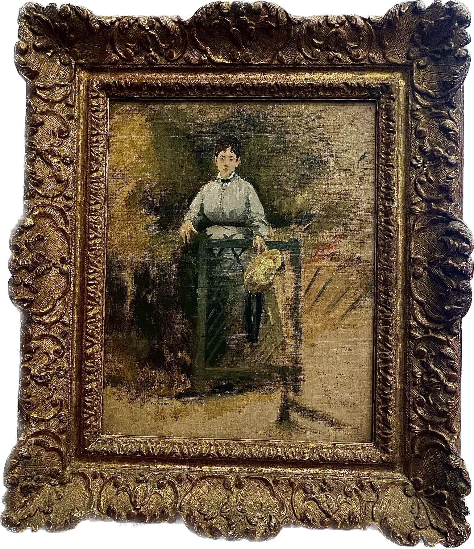 Eva Gonzal&egrave;s, huile sur toile