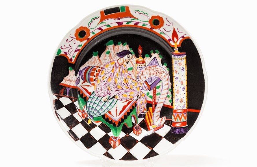 Assiette décorative en porcelaine, Shchekotikhina Pototskaya