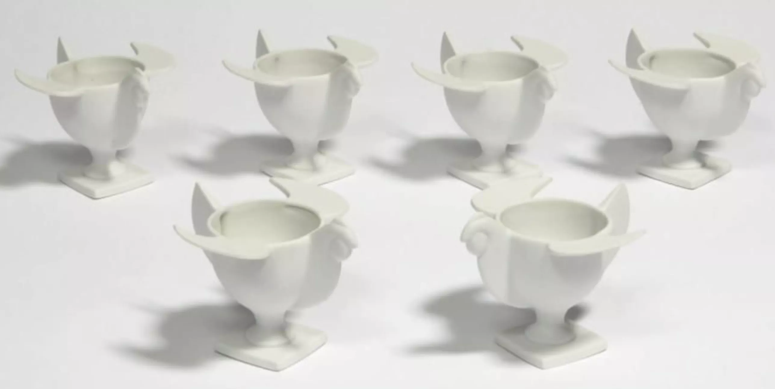 Fran&ccedil;ois-Xavier Lalanne, coquetiers en porcelaine