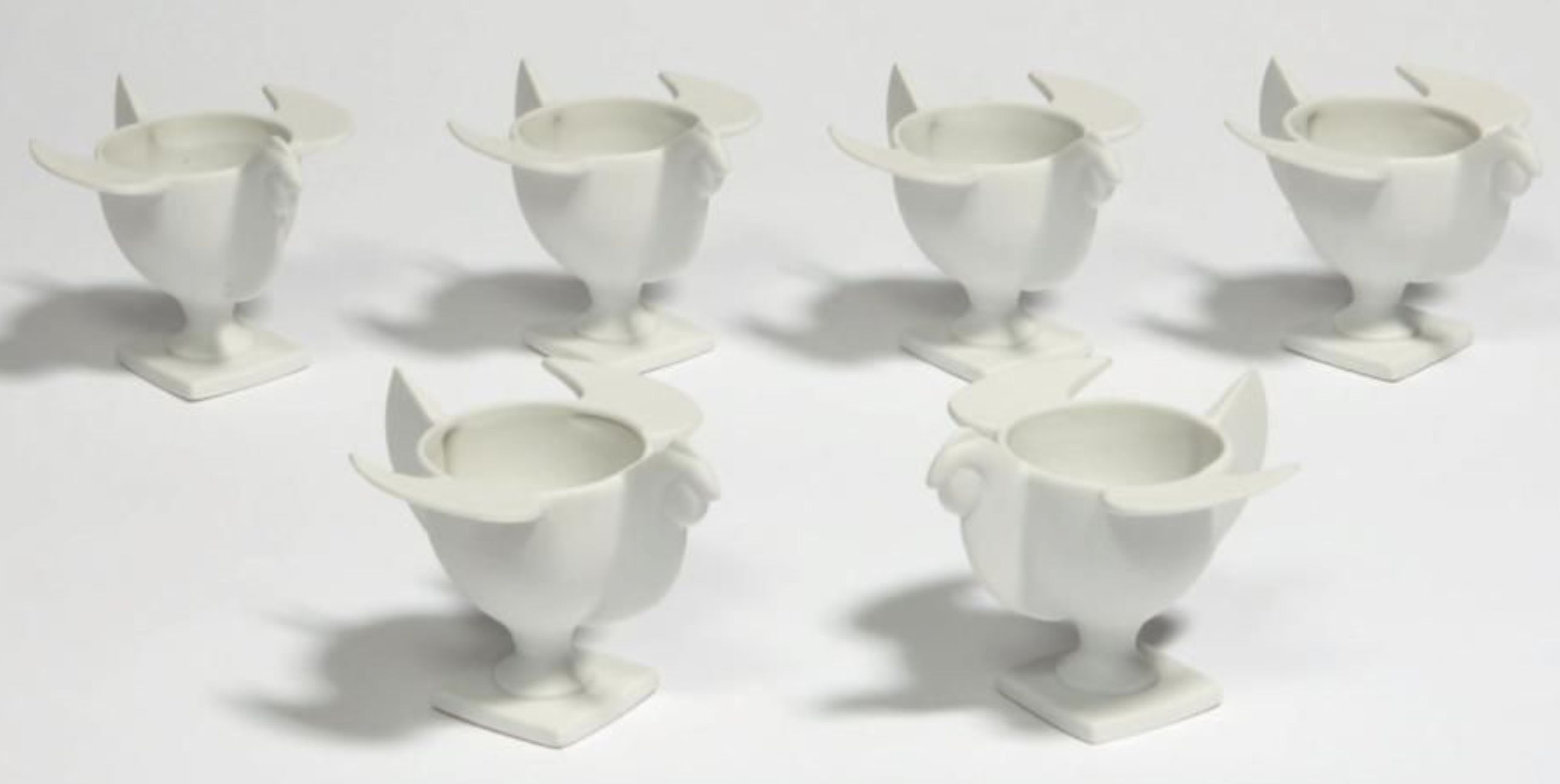 François-Xavier Lalanne, coquetiers en porcelaine