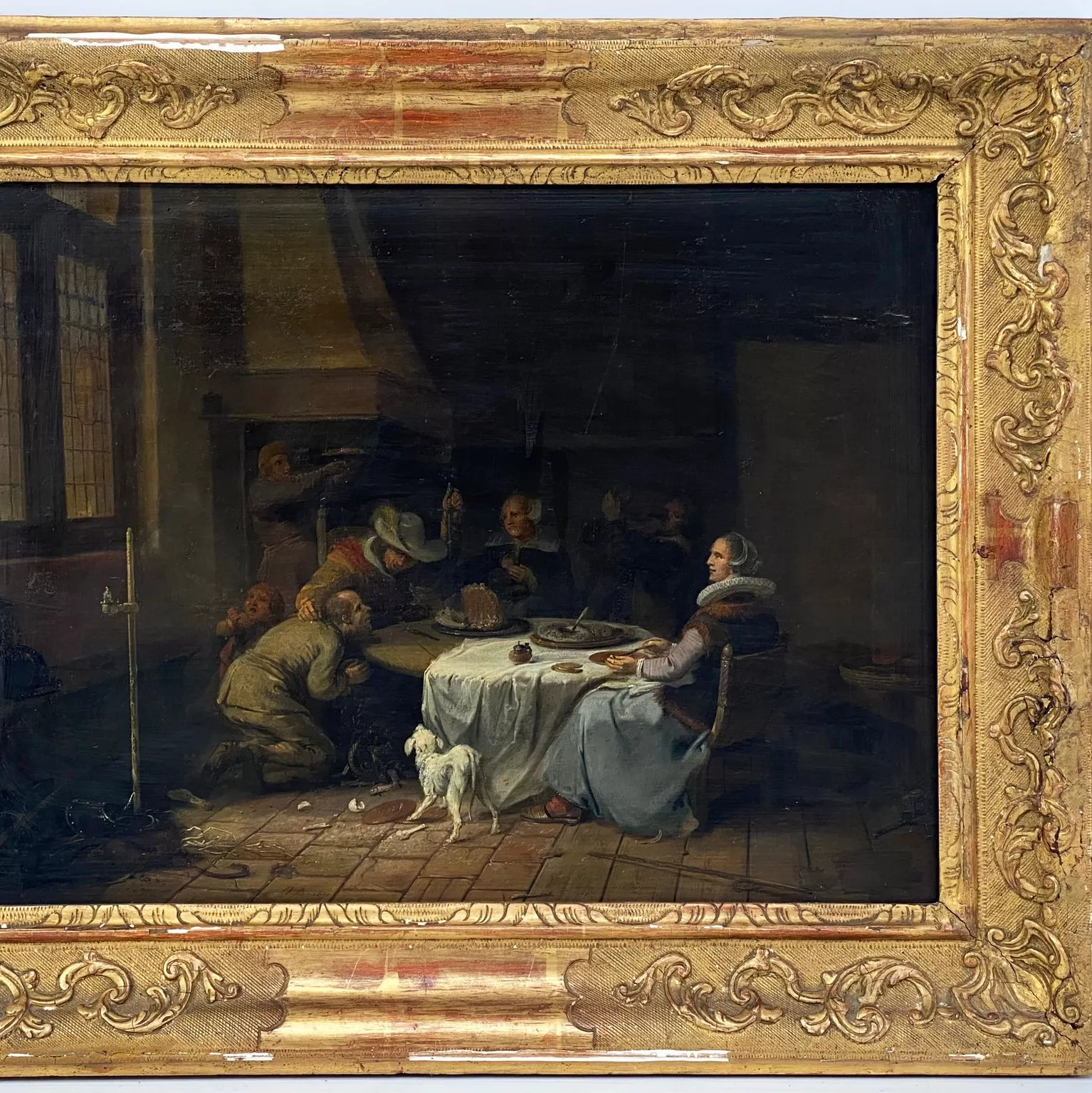 Dans le go&ucirc;t de Jan Steen, huile sur toile