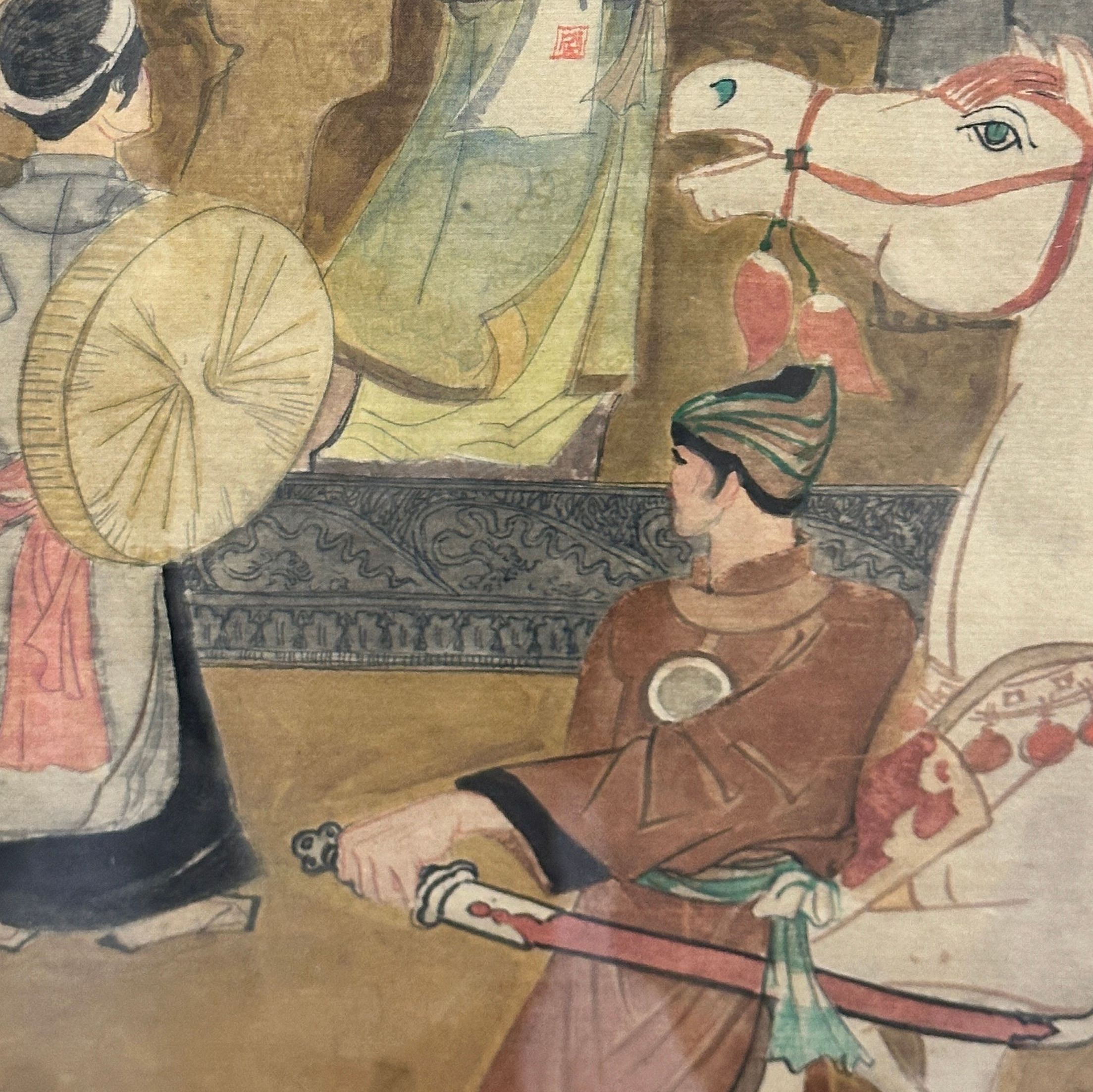 Dang Quy Khoa, peinture sur soie