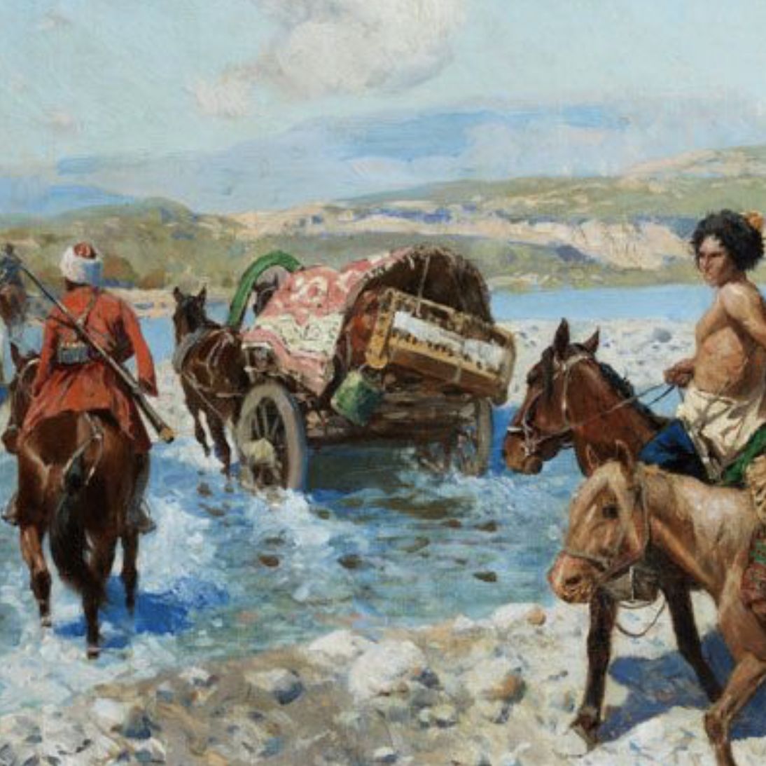 Franz Roubaud, huile sur toile