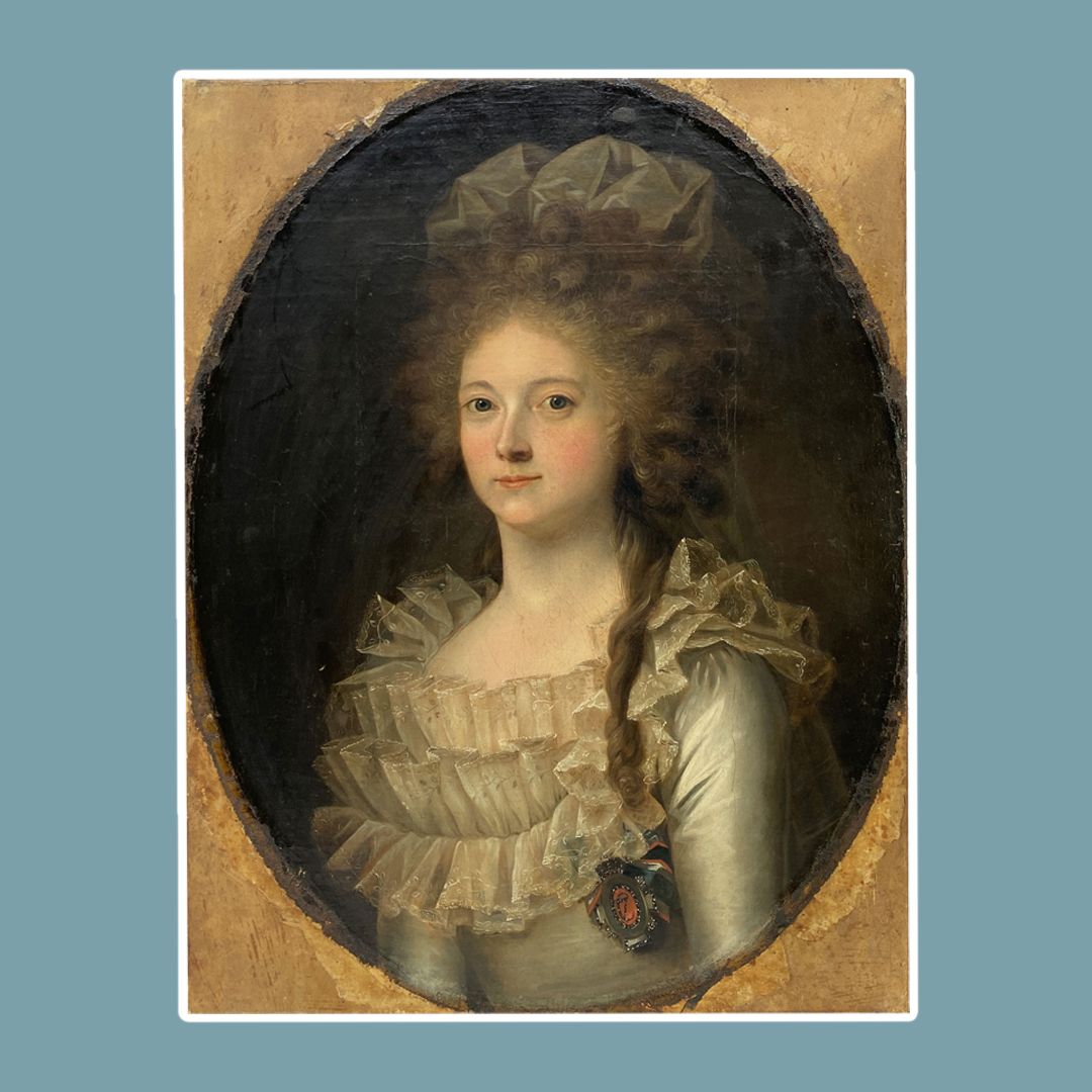 Ecole Danoise Vers 1790 Entourage De Jens Juel Portrait Presume De Sophie De Hesse Cassel Reine Consort De Danemark Copie
