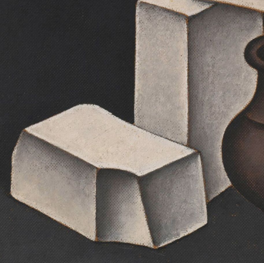 Dimitri Mikhailovich Krasnopevtsev, huile sur masonite