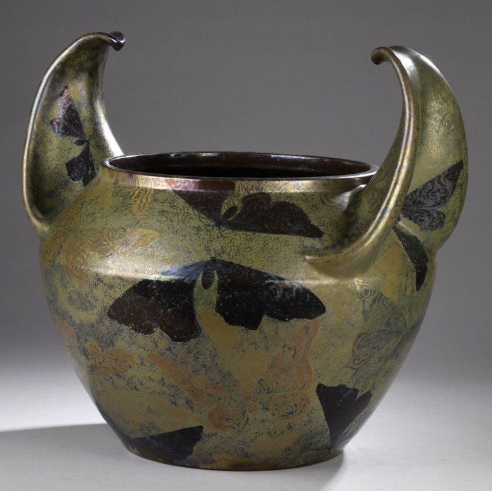 Clément Massier, vase en céramique