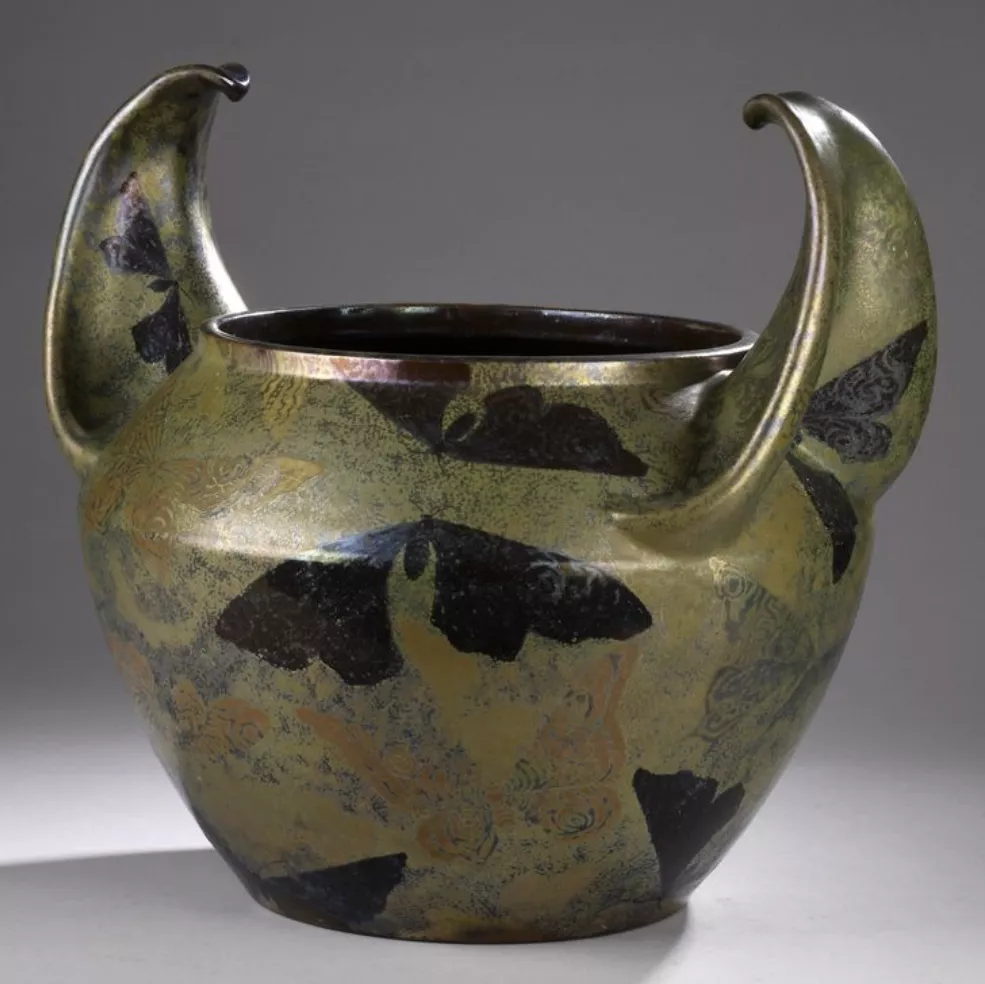 Clément Massier, vase en c&eacute;ramique