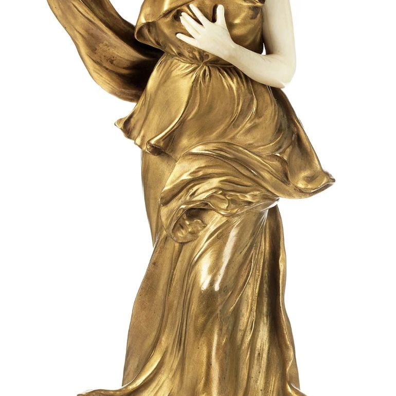 Henri Louis Levasseur, bronze dor&eacute; et ivoire