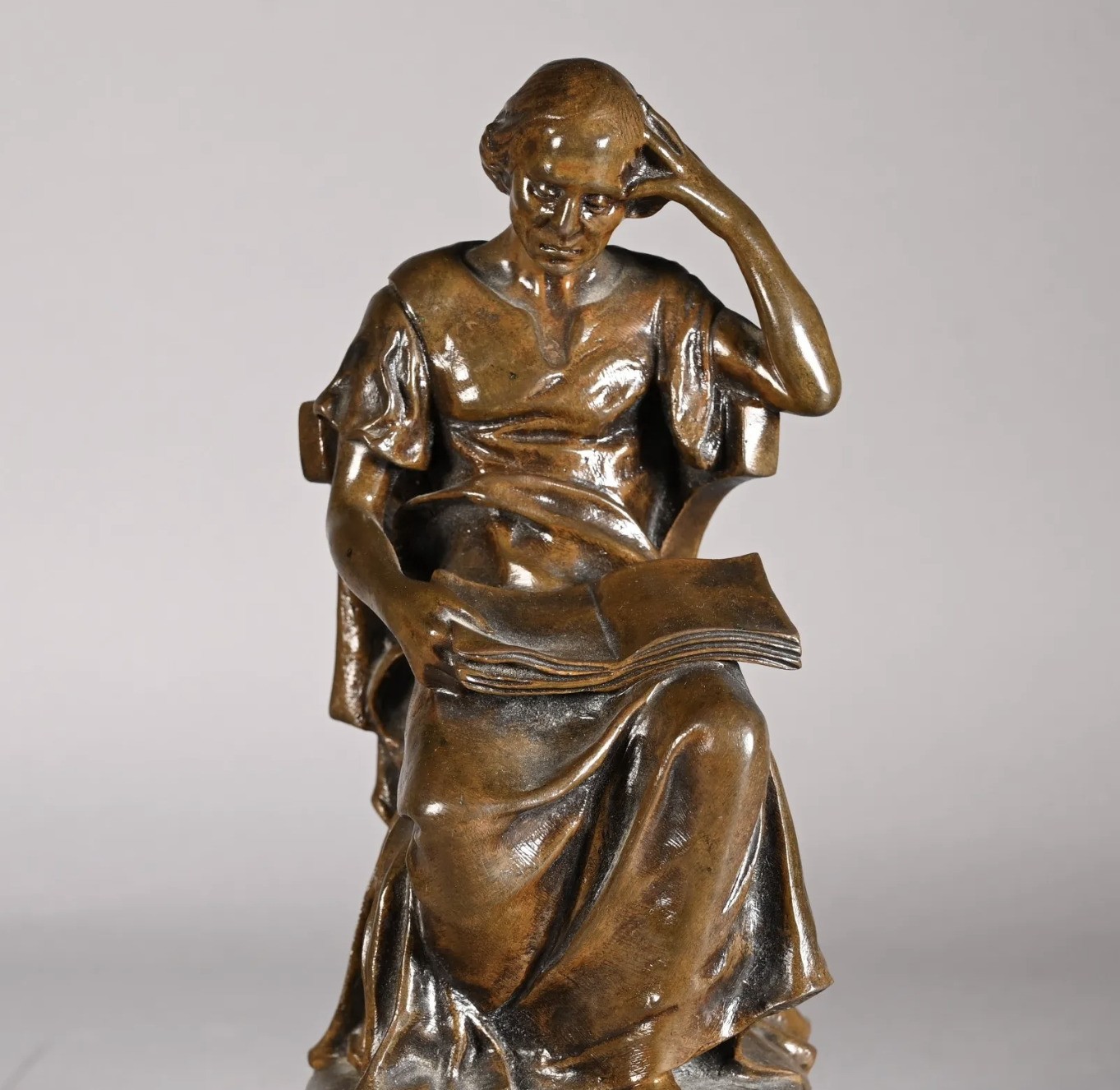 Henri Louis Levasseur, bronze à patine brune