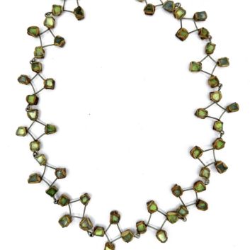 Line VAUTRIN (1913-1977), collier articulé à petits maillons circulaires
