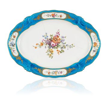 Plat du service bleu céleste Vincennes