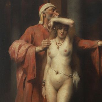 Henri Adrien TANOUX (1865-1923) Le marchand d'esclaves