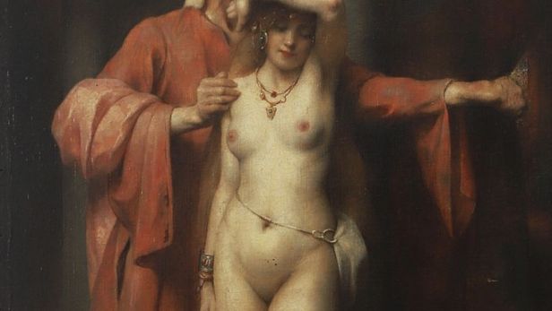 Henri Adrien TANOUX (1865-1923) Le marchand d'esclaves