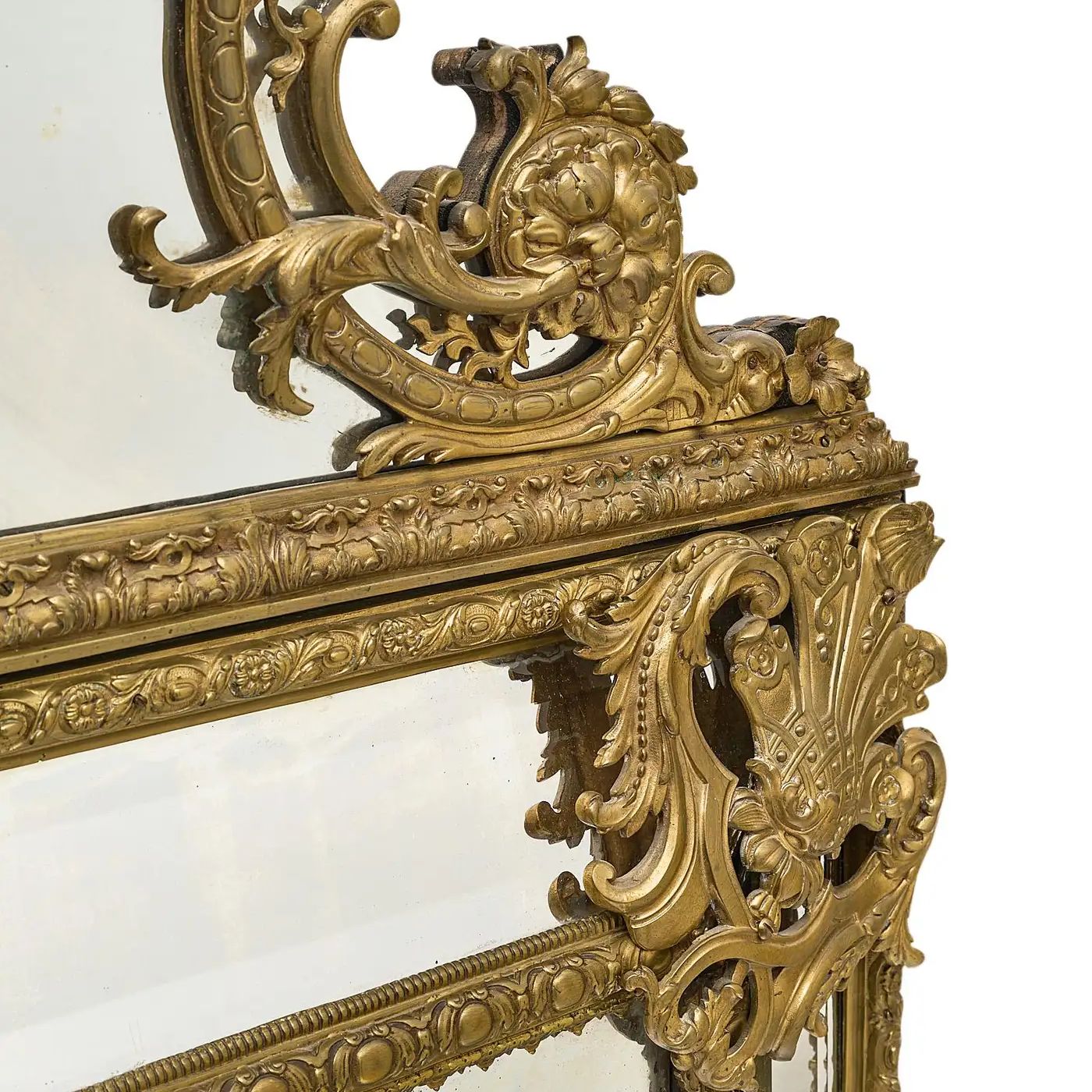 Détail, miroir d'époque Napoléon III