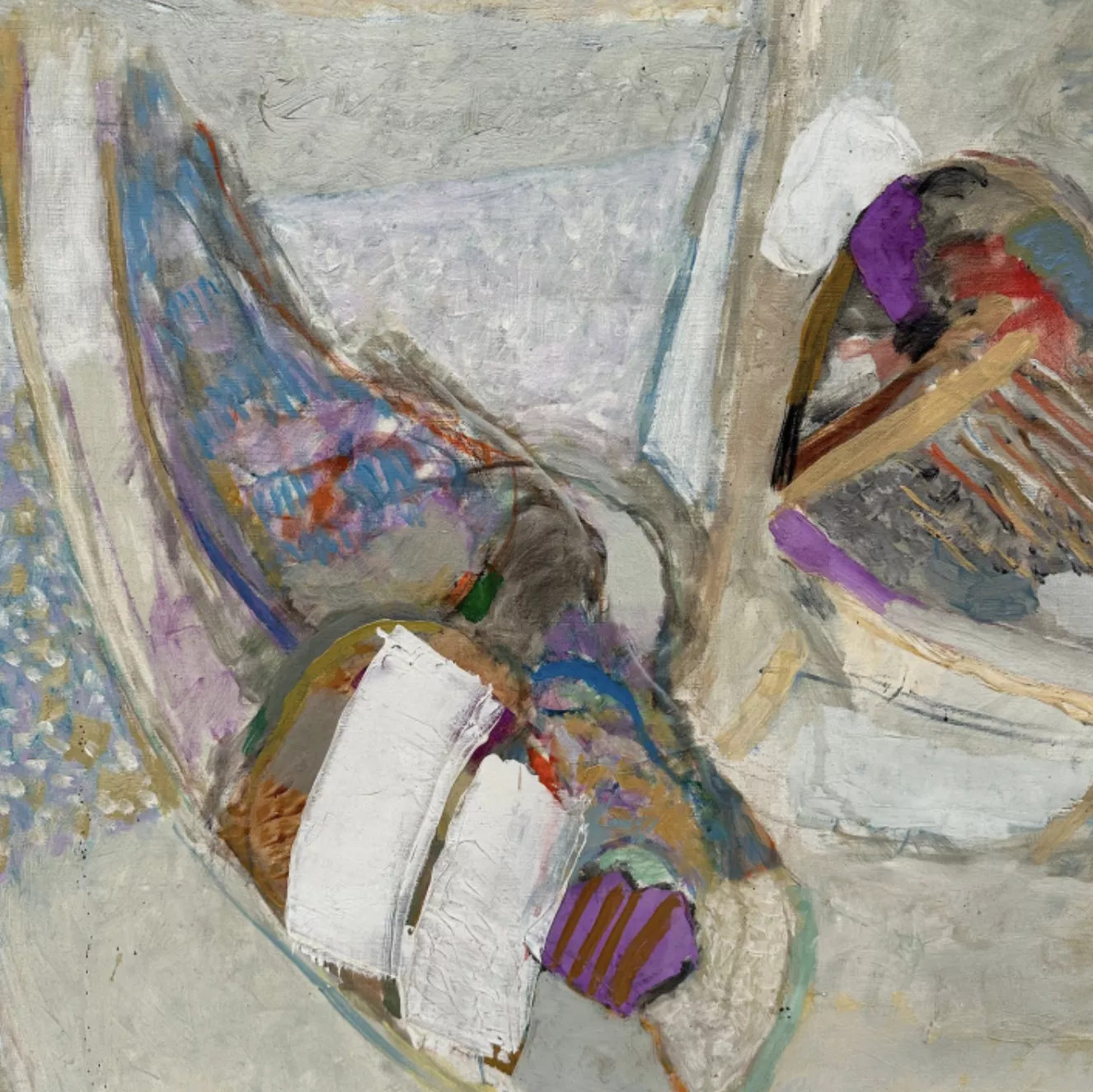 Chafik Abboud, huile sur toile, d&eacute;tail