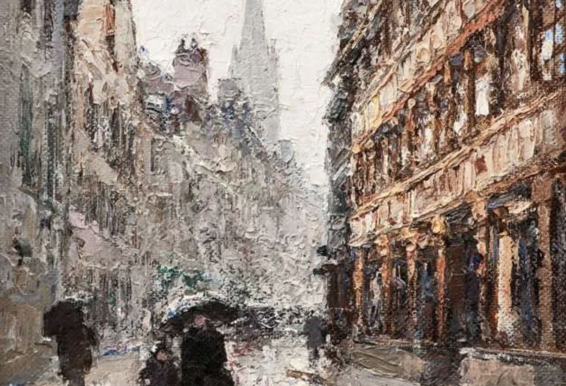 Édouard Cortès, huile sur toile