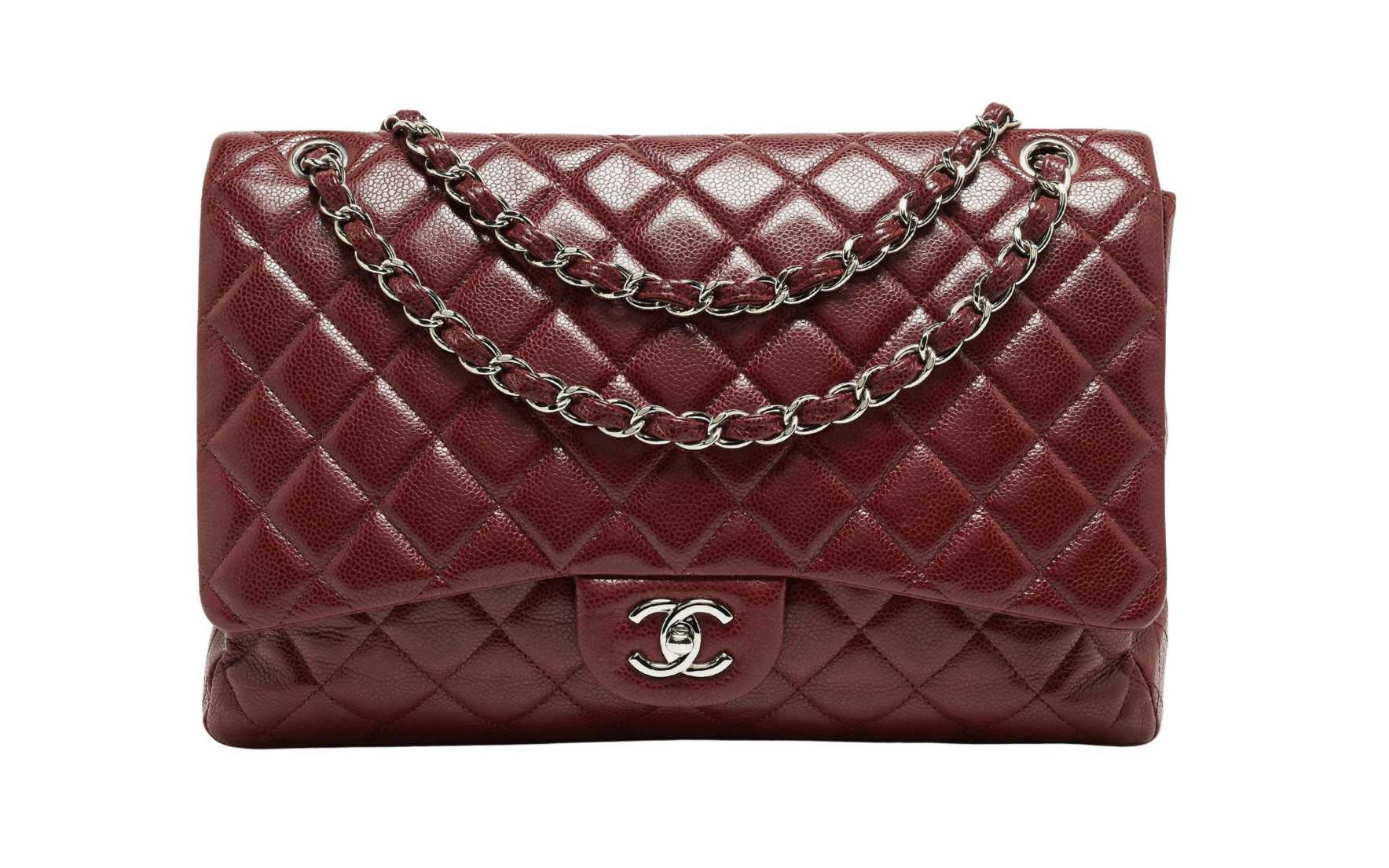 Maxi Timeless en cuir lisse bordeaux