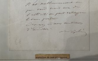 Lettre de Napoléon III