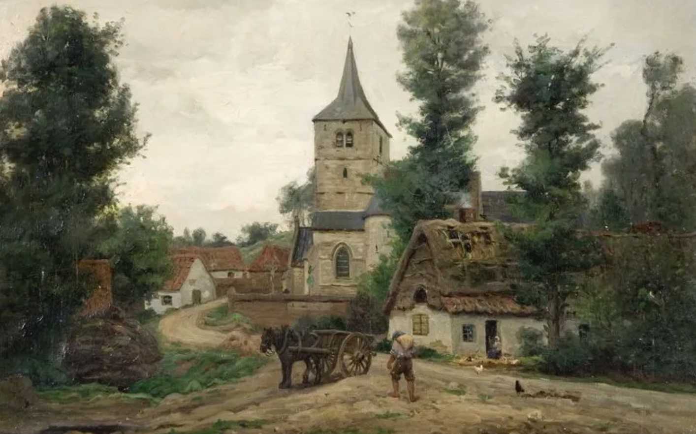 Adrien Demont, huile sur toile