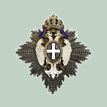 SERBIE Plaque de grand-croix de l’Ordre de l’Aigle Blanc