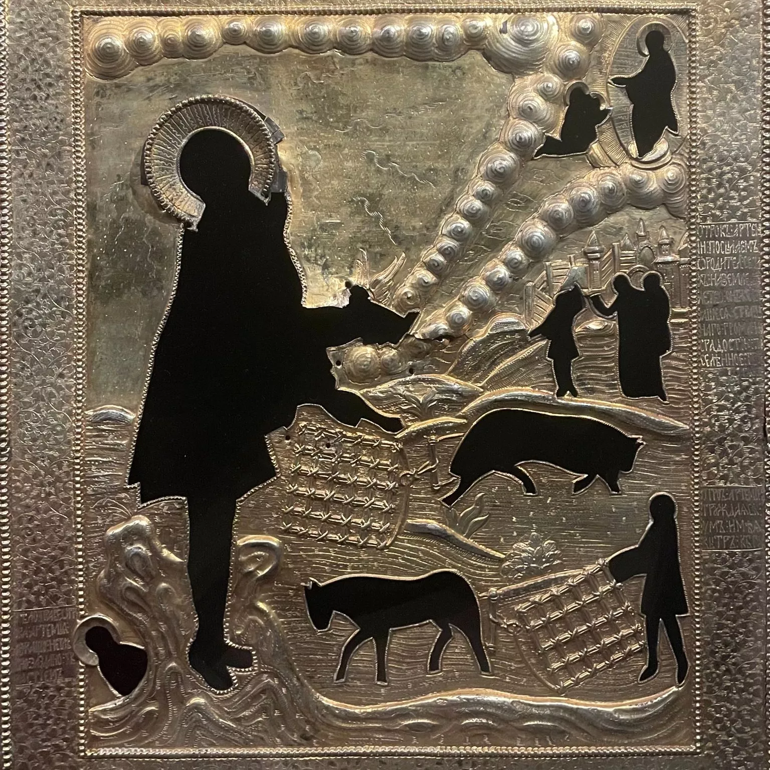Riza, relief en bronze sculpt&eacute;