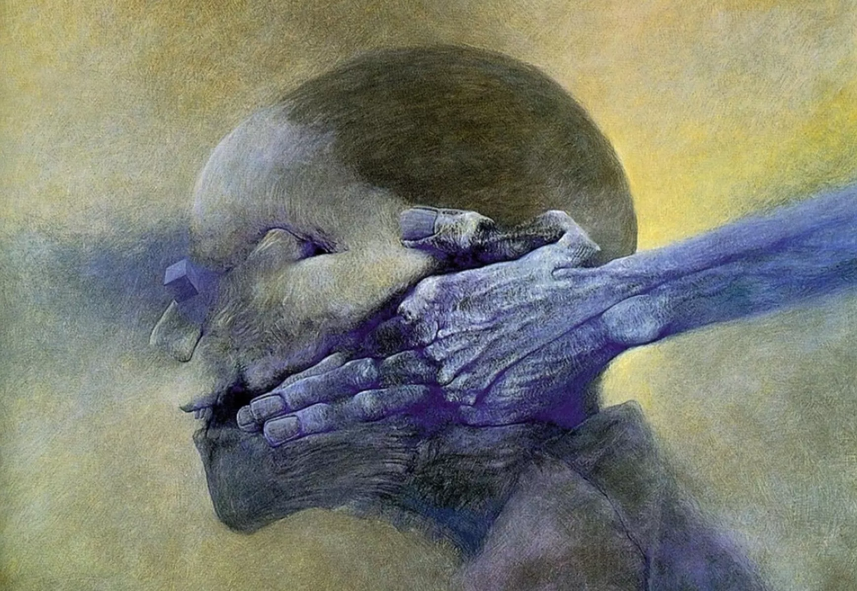 Zdzisaw Beksinski, huile sur toile