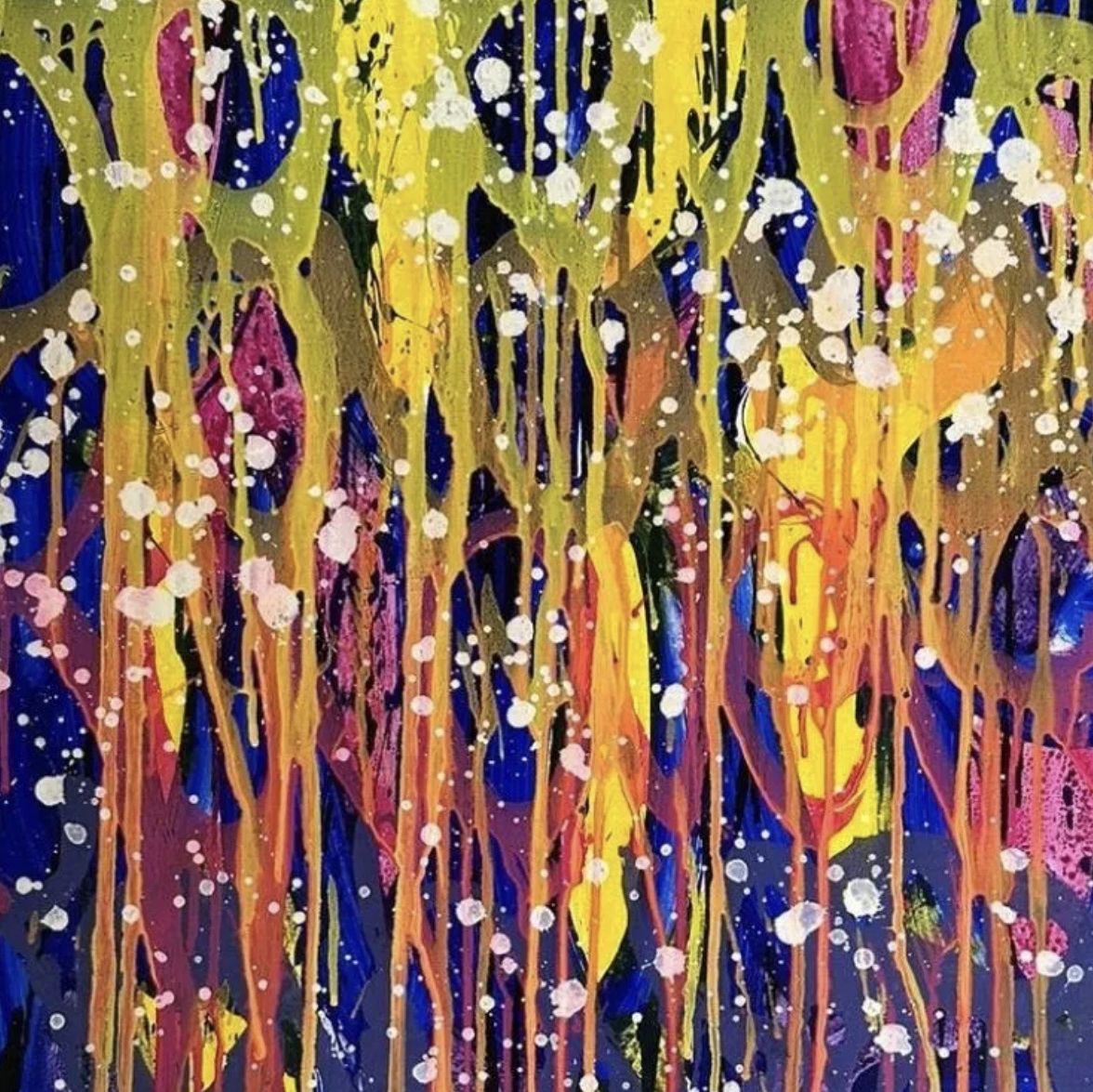 JonOne, technique mixte sur toile