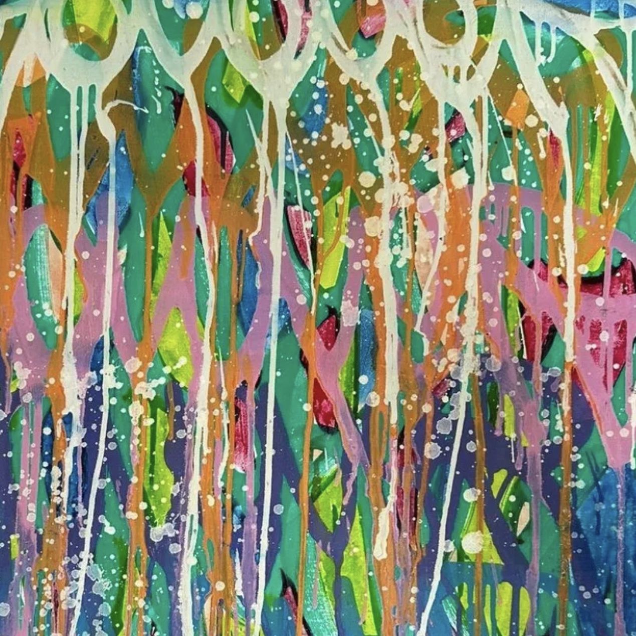 JonOne, technique mixte sur toile