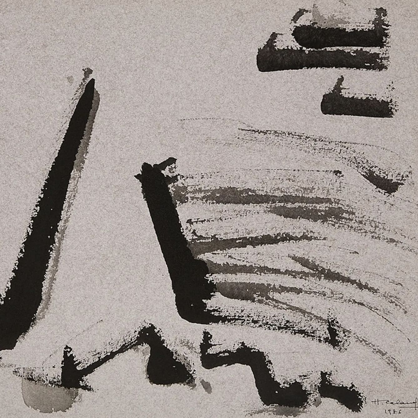 Huguette Caland, encre sur papier