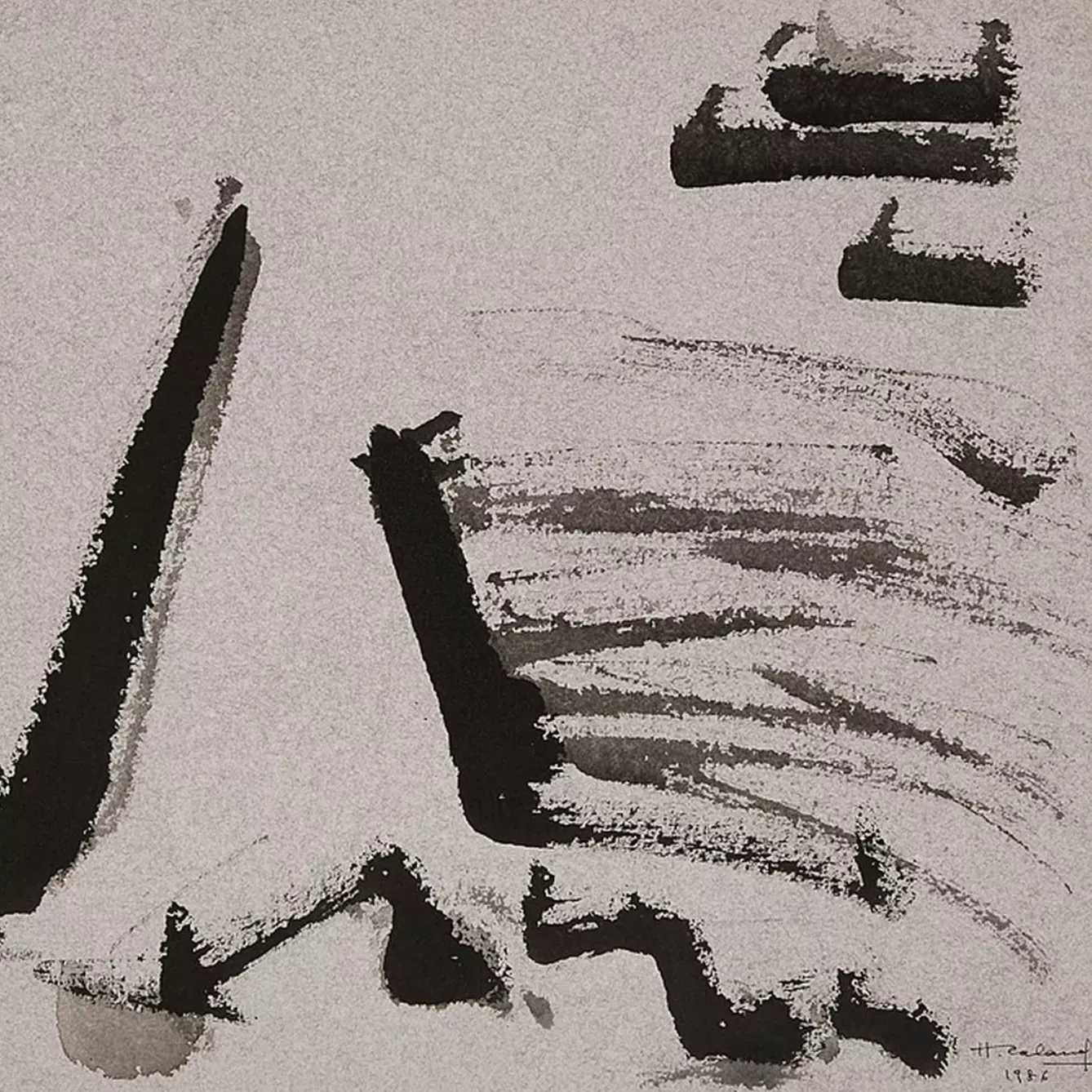 Huguette Caland, encre sur papier