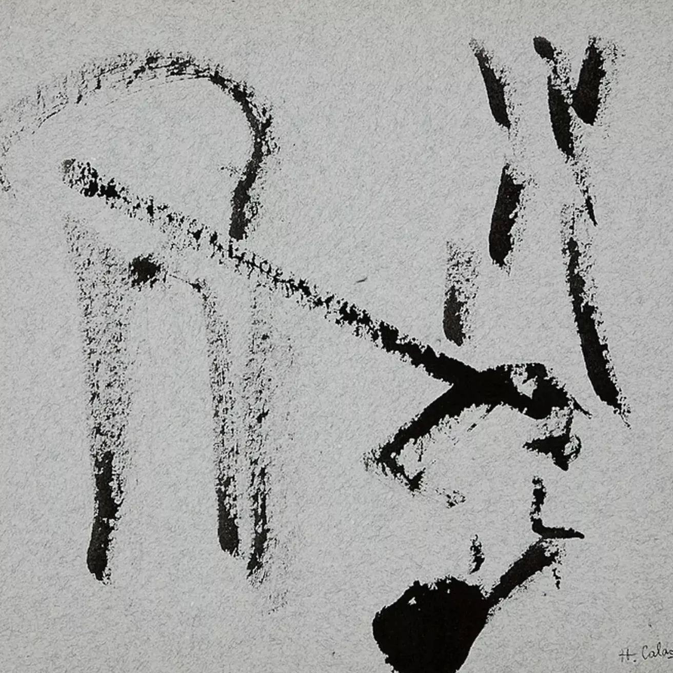 Huguette Caland, encre sur papier
