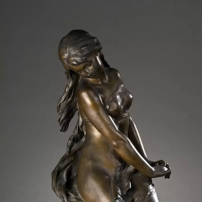 Mathurin Moreau, bronze &agrave; patine brune