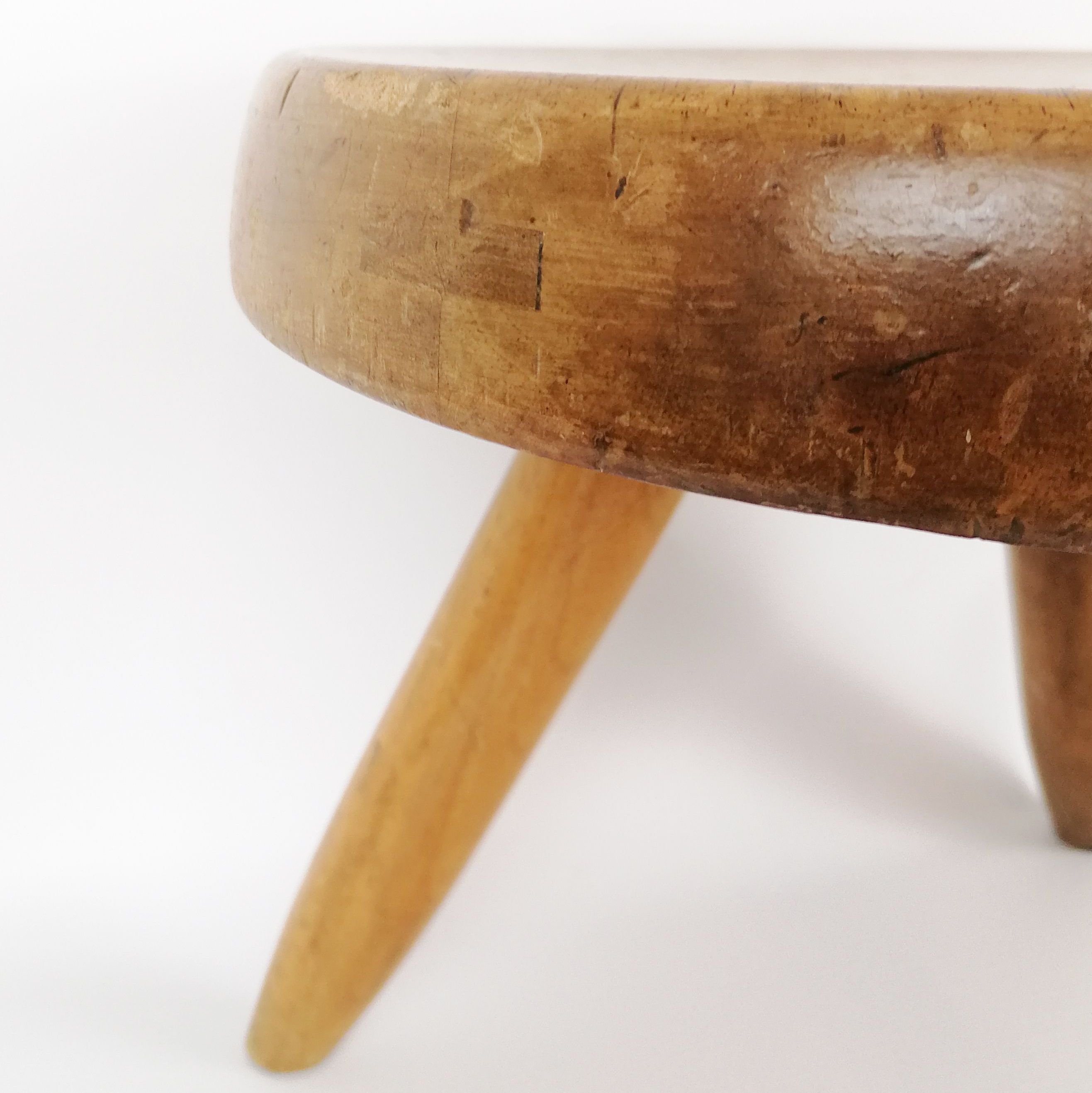 Tabouret Berger en bois blond