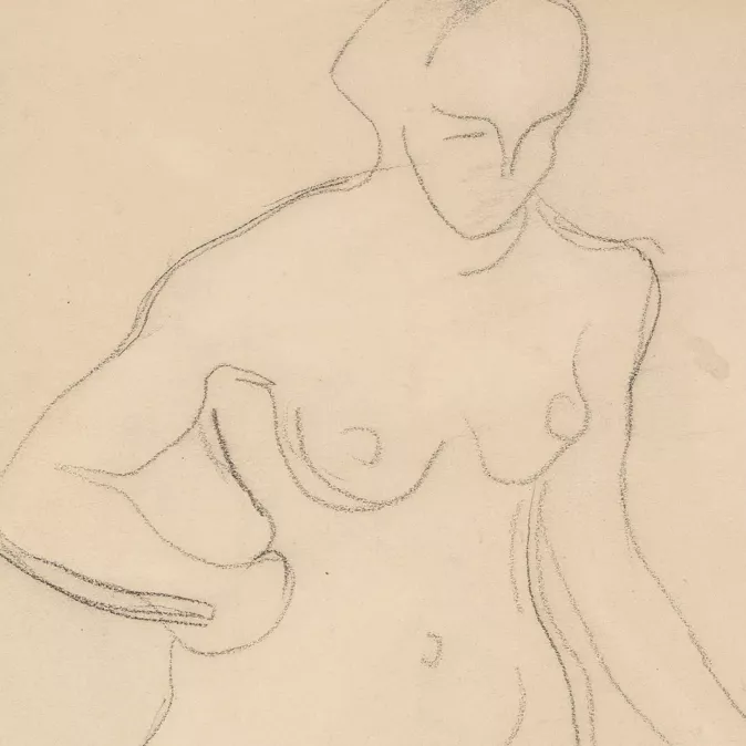 Othon Friesz, dessin &agrave; la mine de plomb