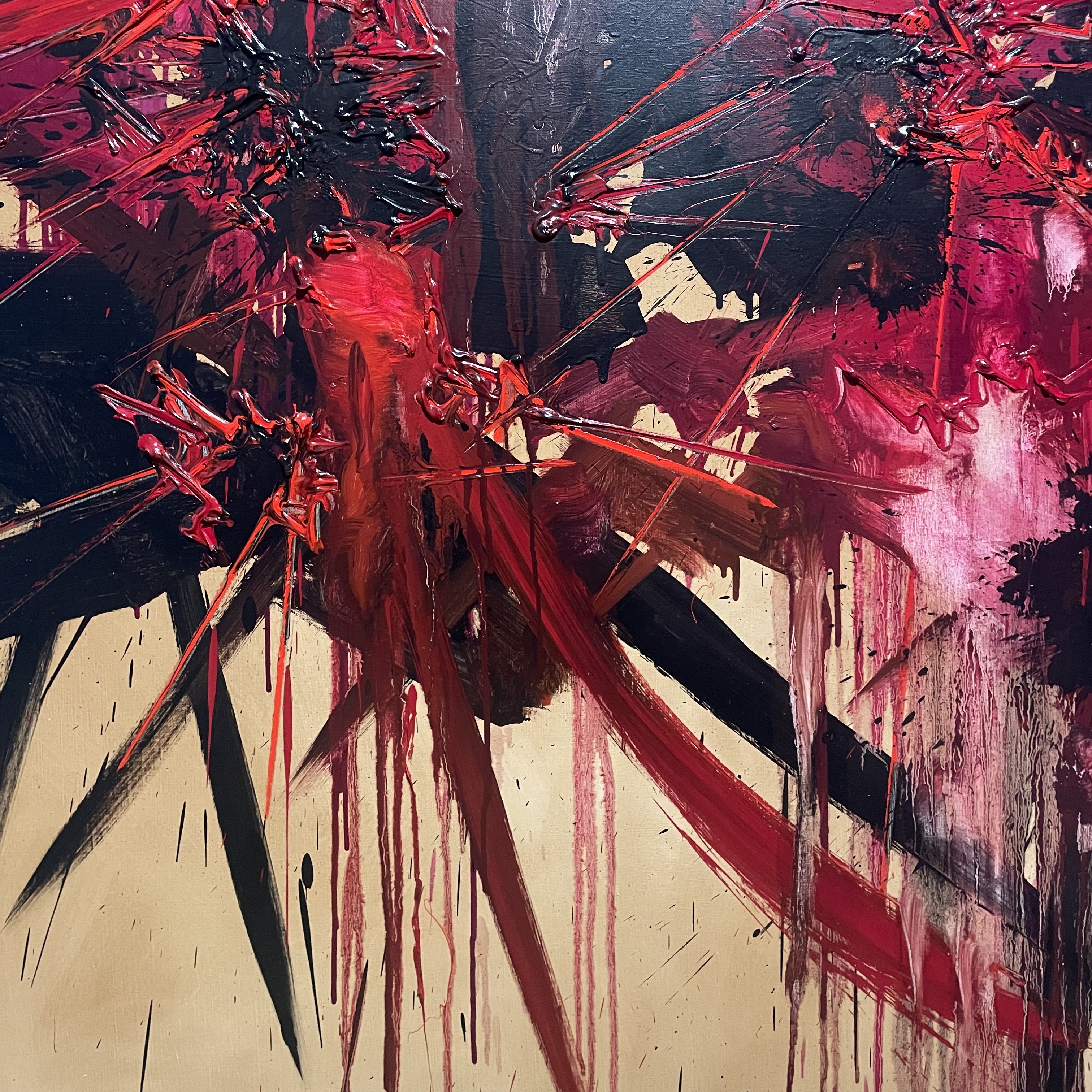 Georges Mathieu, huile sur toile