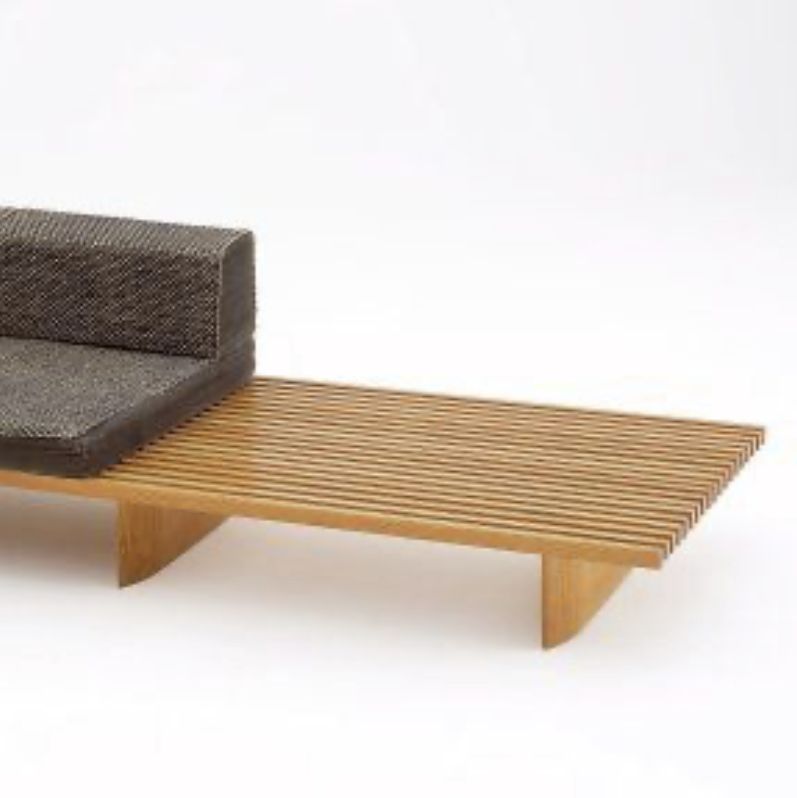 Charlotte Perriand, banquette en bois