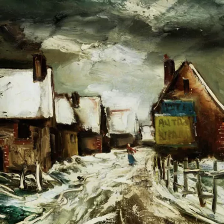 Vlaminck, paysage enneig&eacute;
