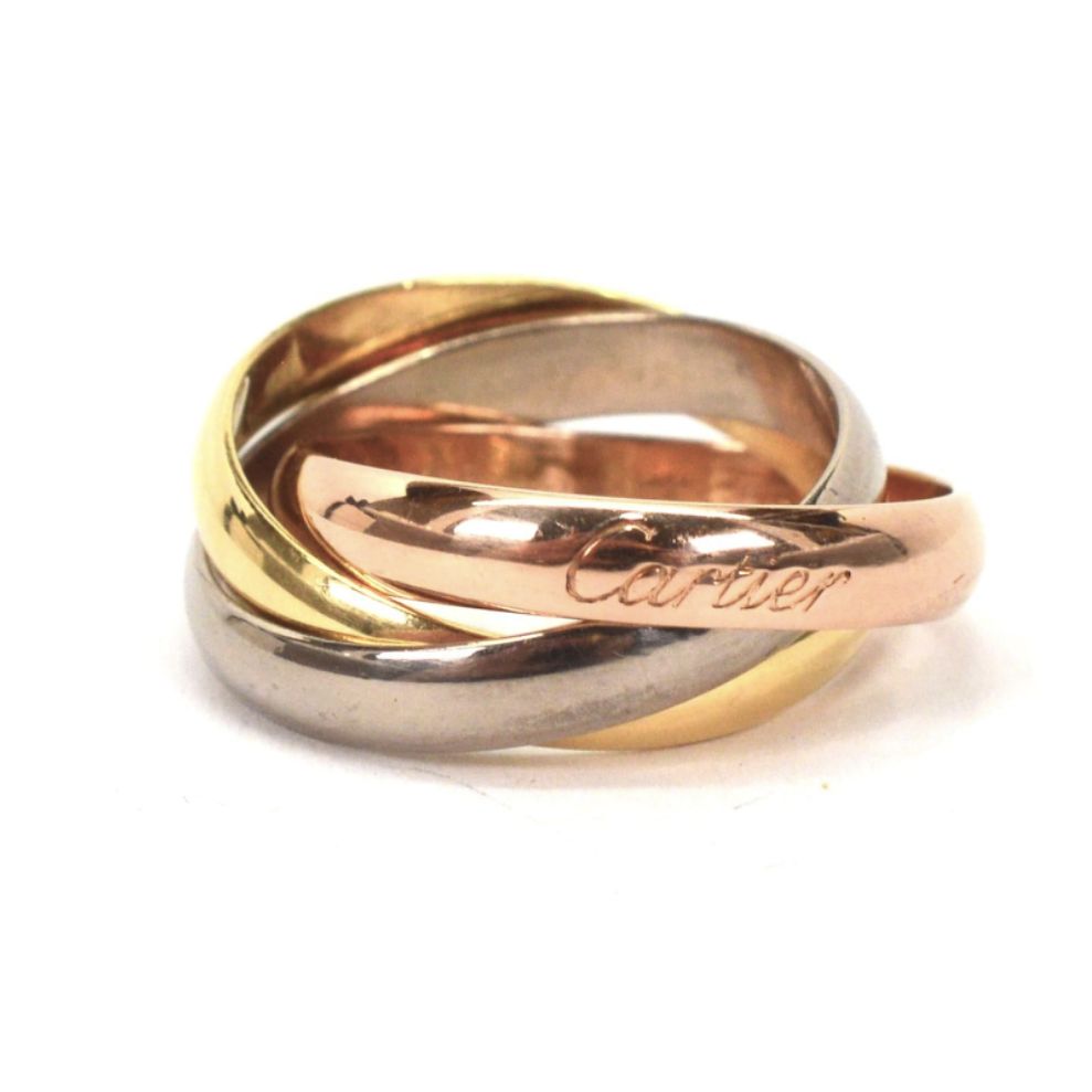 Cartier, bague Trinity, or blanc, jaune et rose