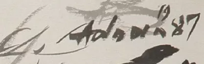 Signature de Etel Adnan