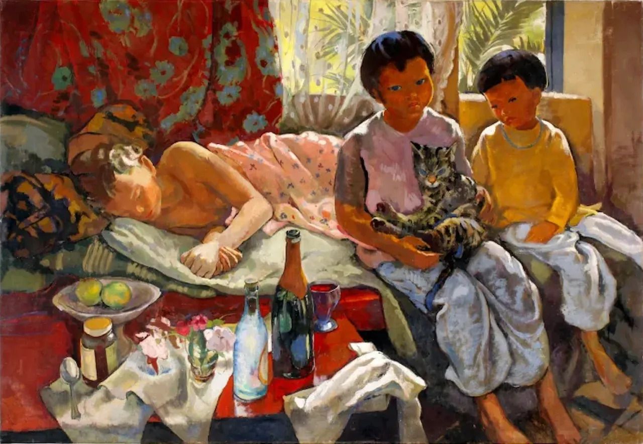 Alix Aymé, huile sur toile